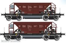 Albert Modell 600044 - 2er Set Selbstentladewagen Fad der PKP - Ep. IV in brauner Farbgebung
