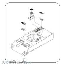 CMK 129-3113 - Panther Ausf. G Starboard Engine´s cooler set für Dragon Bausatz