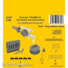 CMK 129-3147 - Panhard 178/AMD-35 Armament and Ammunition (ICM/Revell Tamiya kits) in 1:35