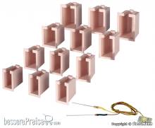 Viessmann 6005 - Hausbeleuchtungs-Startset, 12 Boxen, 4 verschiedene Größen, 1 LED weiß