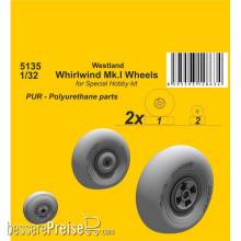 CMK 129-5135 - Westland Whirlwind Mk.I Wheels in 1:32