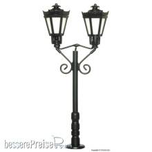 Viessmann 6073 - H0 Parklaterne zweiflammig, schwarz, LED warmweiß