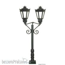 Viessmann 60731 - H0 Parklaterne zweiflammig, schwarz, mit Kontaktstecksockel, 2 LEDs warmweiß
