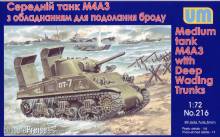 Unimodels UM216 - 1:72 Tank M4A3 with Deep Wading Trunks