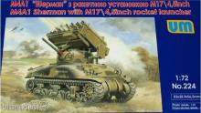 Unimodels UM224 - 1:72 Tank M4A1 w. M17/4,5inch rocket launcher