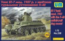 Unimodels UM238 - 1:72 BT-7 tank mod.1937 with the P-40 antiaircraft ring mount
