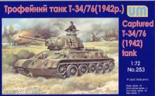 Unimodels UM253 - 1:72 T-34-76 WW2 captured tank, 1942