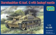 Unimodels UM288 - 1:72 Sturmhaubitze 42 Auf.G w. Saukopf mantle