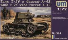Unimodels UMT314 - 1:72 Tank T-26 with Tower A-43