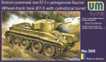 Unimodels UMT360 - 1:72 BT-5 with cylindrical tower Wheel-track Tank