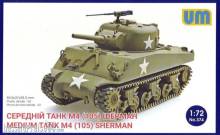 Unimodels UM374 - 1:72 M4(105) medium tank