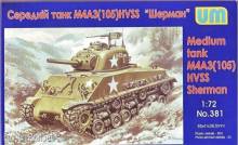 Unimodels UM381 - 1:72 Medium tank M4A3(105) HVSS