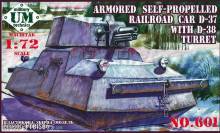 Unimodels UMT601 - 1:72 Railroad car D-37 with D-38 turret