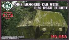 Unimodels UMT608 - 1:72 OB-3 Armored carriage with T-26 (1933) turret