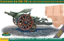 ACE ACE72595 - Italian 105/28 field cannon with trailer