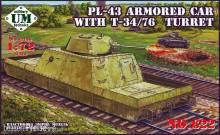 Unimodels UMT622 - 1:72 Pl-43 armored car with T-34/76 turret