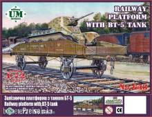 Unimodels UMT643 - 1:72 Railway platform with BT-5 tank