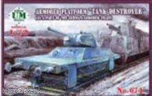 Unimodels UMT674 - 1:72 Armored Platform Tank Destroyer (as a part of the german armored train)