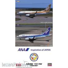 Hasegawa 610845 - 1/200 ANA Boeing 737-700, 2005 - 2021, 2 kits