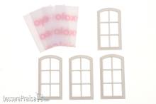 Heyn 6143.2 - Stichbogen-Fabrikfenster 56 x28 mm, 4er-Set