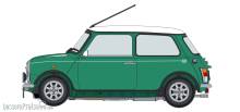 Hasegawa 620789 - 1/24 Mini Cooper 1997, Mandel-Grün
