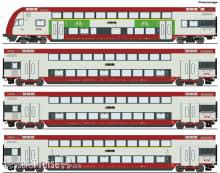 Roco 6210148 - 4-tlg. Set: Doppelstockwagen, CFL