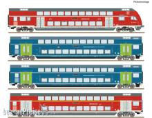 Roco 6210250 - 4-tlg. Set: Doppelstockwagen, DB AG