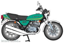 Hasegawa 621508 - 1/12 Kawasaki KH250-B3/B4