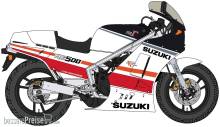 Hasegawa 621764 - 1/12 Suzuki RG500I, rot/weiß