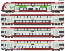Roco 6220148 - 4-tlg. Set: Doppelstockwagen, CFL