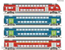 Roco 6220250 - 4-tlg. Set: Doppelstockwagen, DB AG