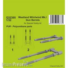 CMK 129-Q32395 - Westland Whirlwind Mk.I Gun Barrels in 1:32