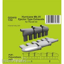 CMK 129-Q32410 - 1:32 Hurricane Mk.I/II Ejector Type Exhausts 1/32