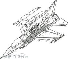 CMK 129-7159 - F-16C Conformal Fuel Tank armament für Academy Bausatz