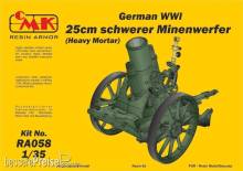 CMK 129-RA058 - German WWI 25cm schwerer Minenwerfer/ Heavy Mortar-All Resin kit in 1:35