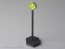 Heyn 6243 - Haltestellenschild Straßenbahn mit Pfosten