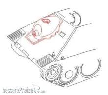 CMK 129-B48051 - Jagdpanzer 38 Hetzer Gun Mantlet Prototype/ very early production für Tamiya Bausat