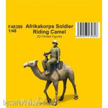 CMK 129-F48389 - 1:48 Afrikakorps Soldier Riding Camel 1/48 / 3D Printed