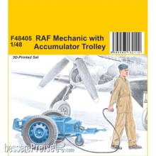 Special Hobby 129-F48405 - RAF Mechanic with Accumulator Trolley