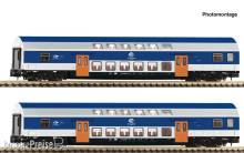 Fleischmann 6260094 - 2-tlg. Set: Doppelstockwagen, VEB