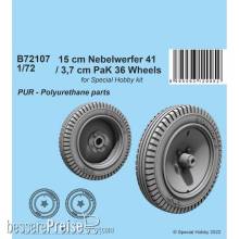 CMK 129-B72107 - 1:72 15 cm Nebelwerfer 41 / 3,7 cm PaK 36 Wheels