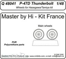 CMK 129-Q48041 - P-47D Thunderbolt wheels für Tamiya und Hasegawa Bausatz
