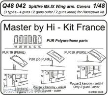 CMK 129-Q48042 - Spitfire Mk. IX Wing armament covers für Hasegawa Bausatz