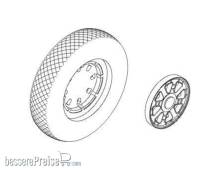 CMK 129-Q48097 - 1:48 F4U Corsair wheels with plain discs and