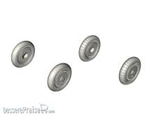 CMK 129-Q72351 - Bf 109G-6 Wheel set (smooth and ribbed tyres) in 1:72