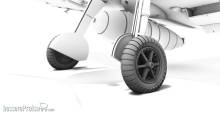 CMK 129-Q72384 - Messerschmitt Bf 109E Wheels in 1:72