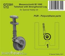 CMK 129-5Q72391 - Messerschmitt Bf 109E Tailwheel with Strengthened Leg in 1:72