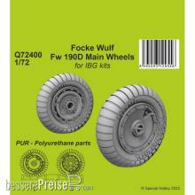 CMK 129-Q72400 - 1:72 Focke Wulf Fw 190D-9 Main Wheels / for1/72 IBG kits