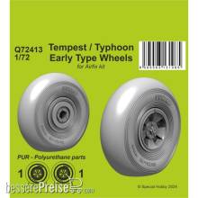 CMK 129-Q72413 - 1:72 Tempest/Typhoon Early type Wheels 1/72