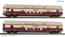 Roco 6280045 - 2-tlg. Set 1: Doppelstockwagen Sputnik, DR